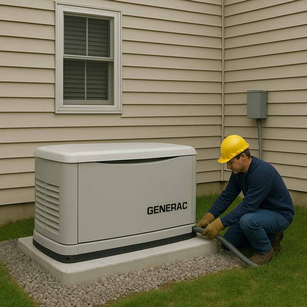 Generac residential generator installation