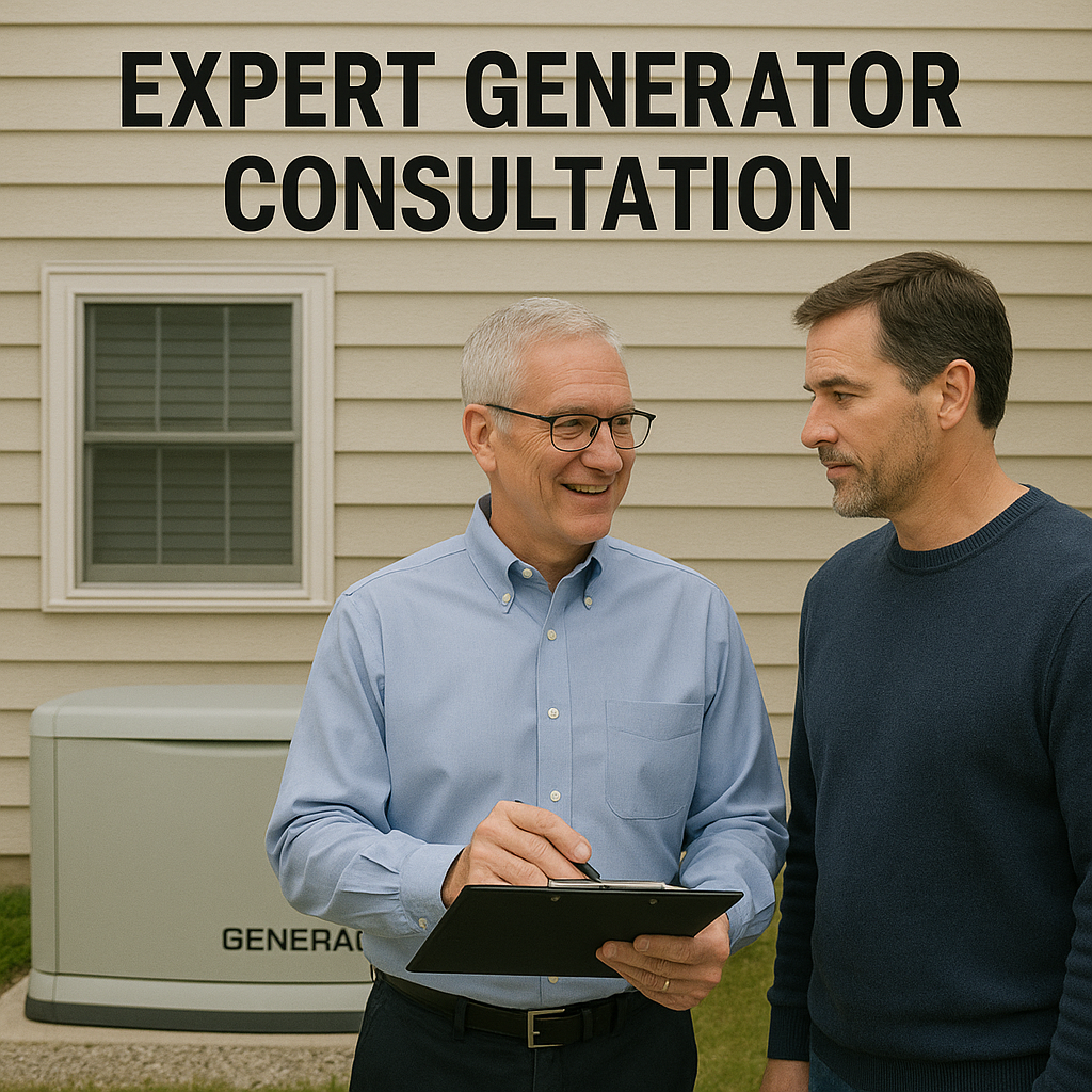 Generac generator consultation with home owner